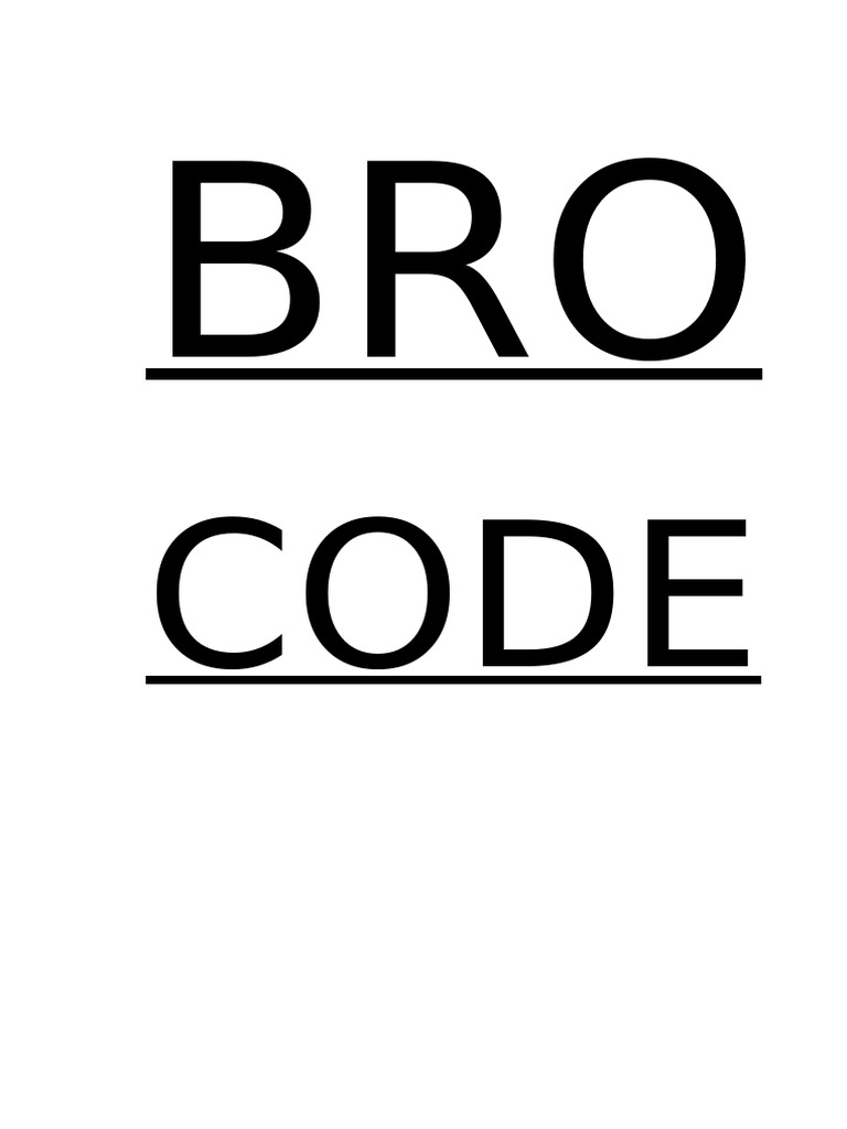 Règles du Bro Code | PDF