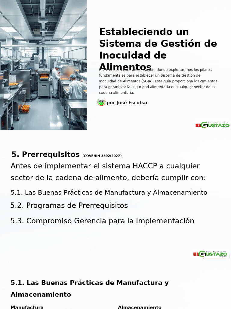 1. Estableciendo Un Sistema de Gestion de Inocuidad de Alimentos | PDF ...