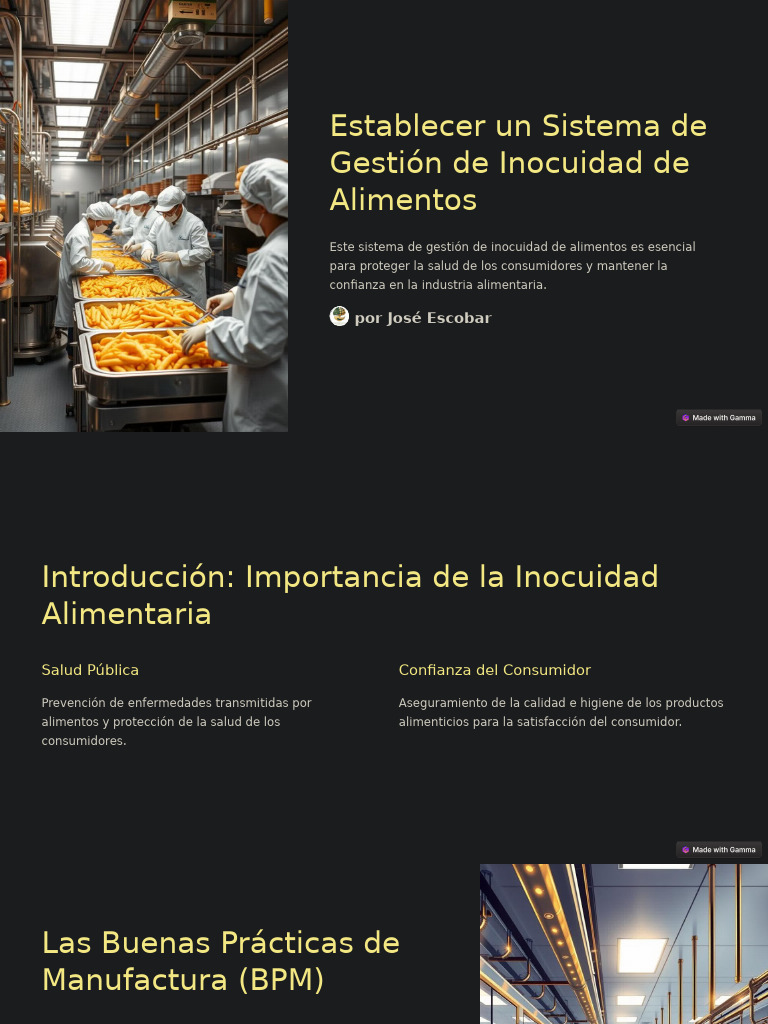 Establecer Un Sistema de Gestion de Inocuidad de Alimentos | PDF ...