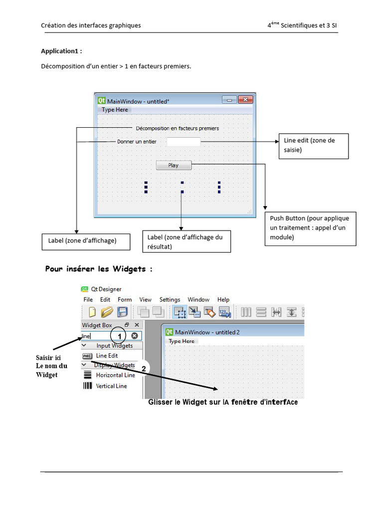 Interfaces graphiques en Python avec PyQt5 | PDF | Interface graphique ...