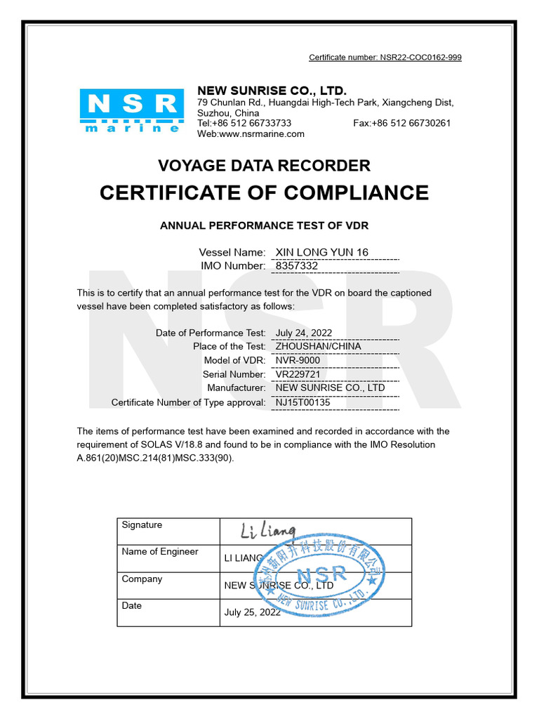 NSR CoC Sample | PDF