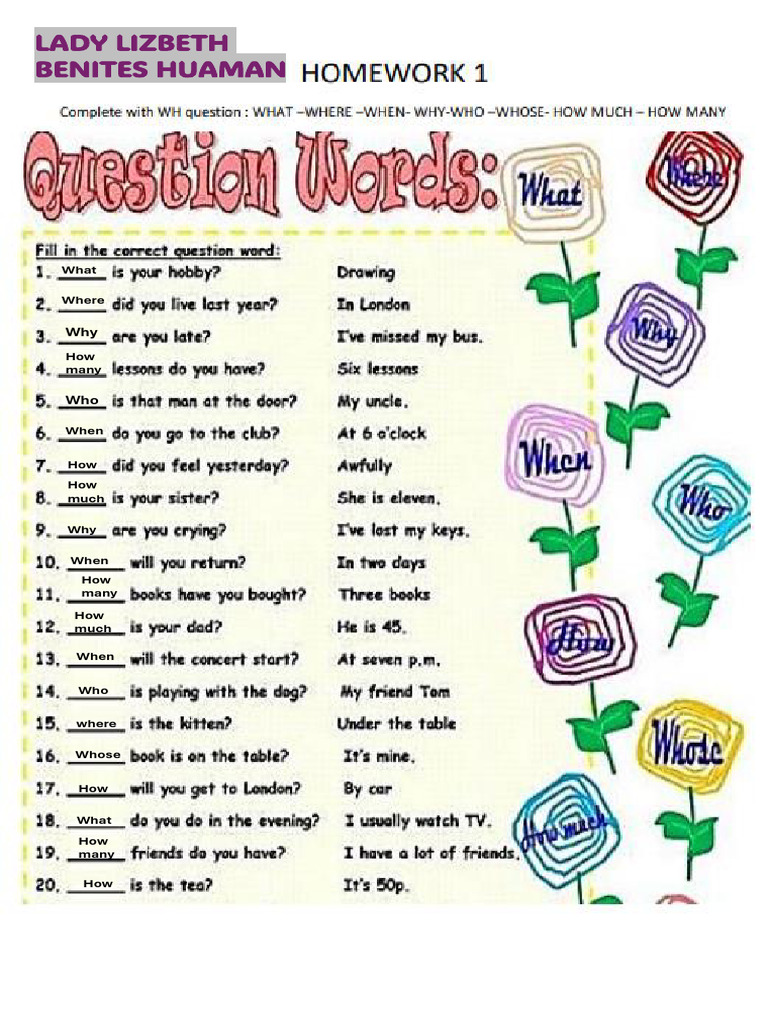 HOMEWORK 1 INGLES LV | PDF