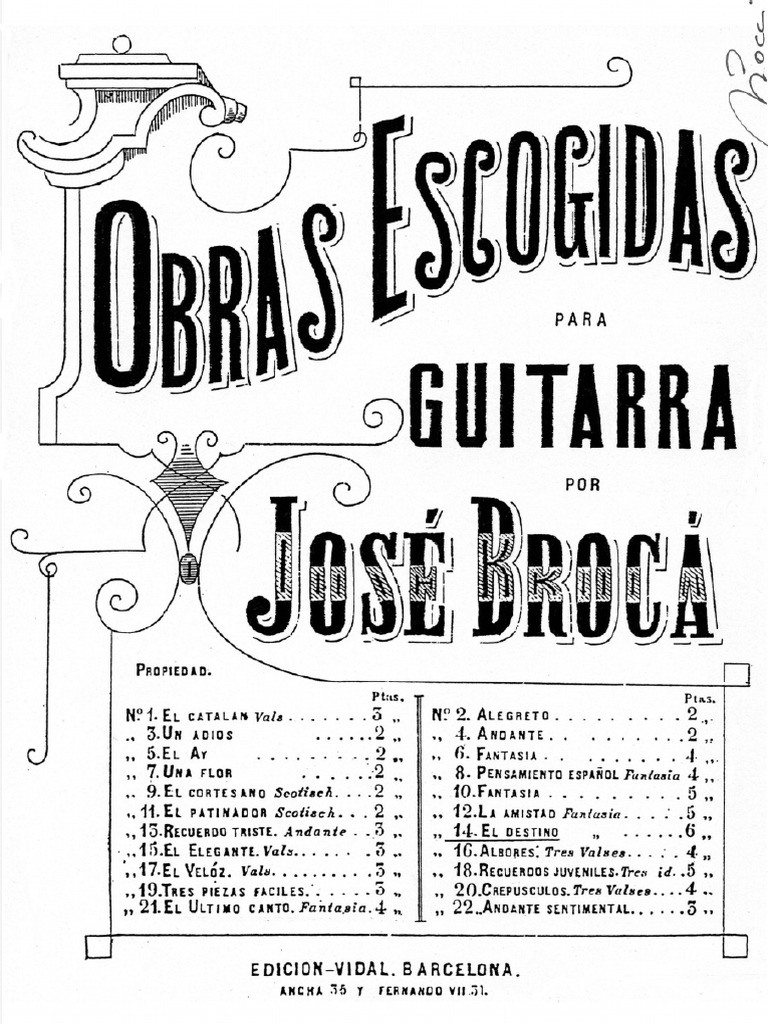 José Brocá EL DESTINO | PDF