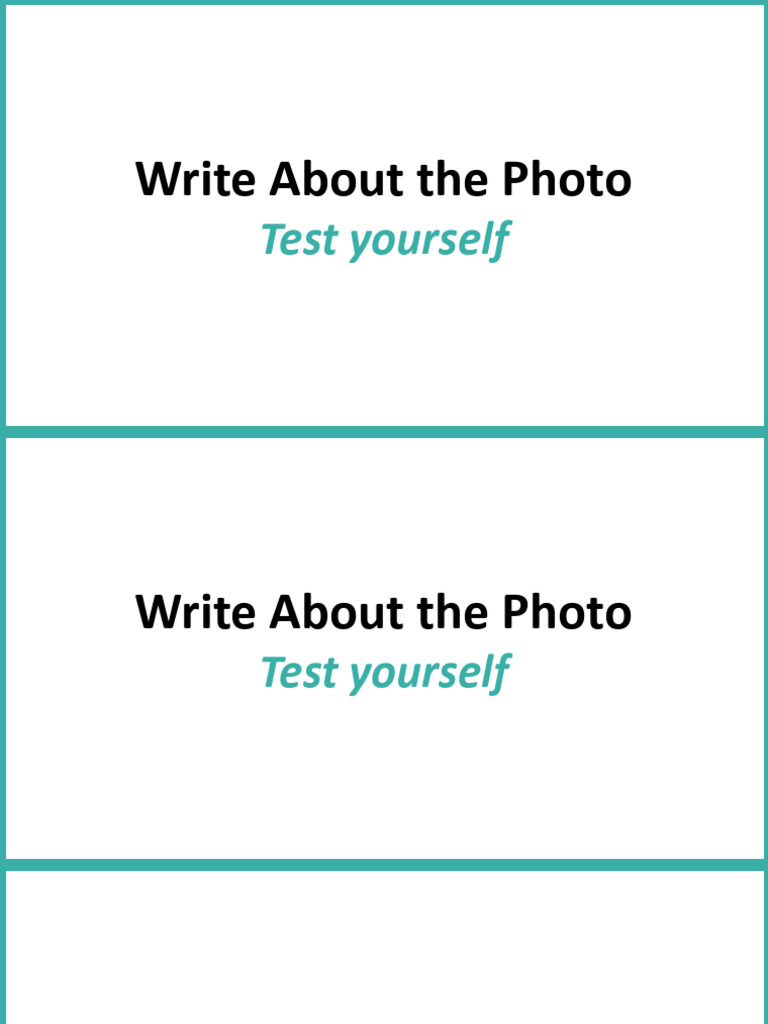 Descriptive Photo Writing Exercises | PDF