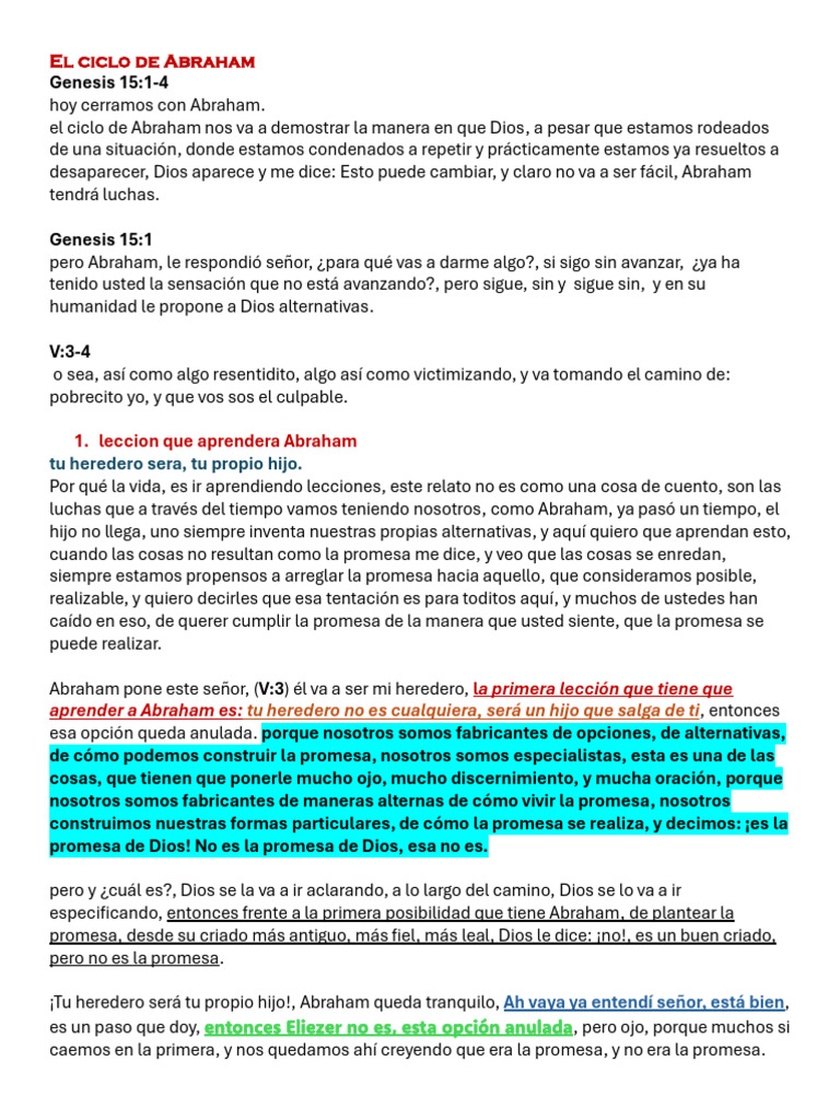 Lecciones de Fe de Abraham | PDF | Abrahán | Sarah