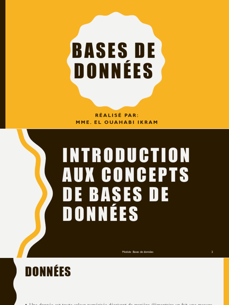 Introduction aux bases de données | PDF | Bases de données | Modèle ...