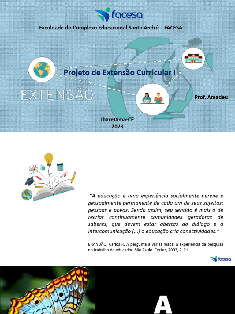 Projeto de Extensão Curricular I | PDF | Pedagogia | Sociologia