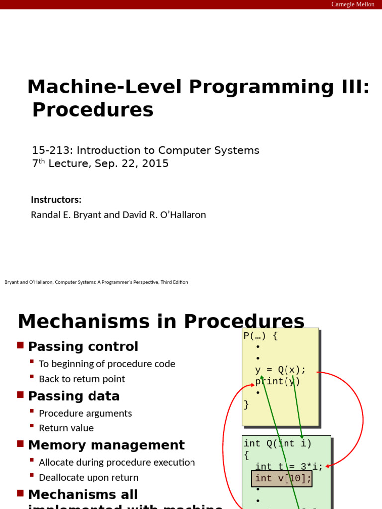 Understanding x86-64 Procedures and Stack | PDF | Control Flow ...