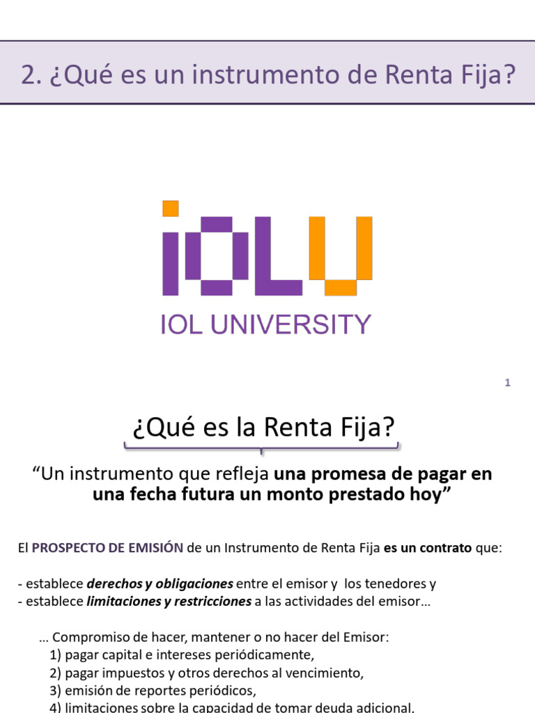 Introducción a Instrumentos de Renta Fija | PDF | Renta Fija ...