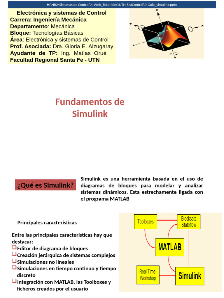 Fundamentos de Simulink en Control | PDF | Sistema de control | Matlab