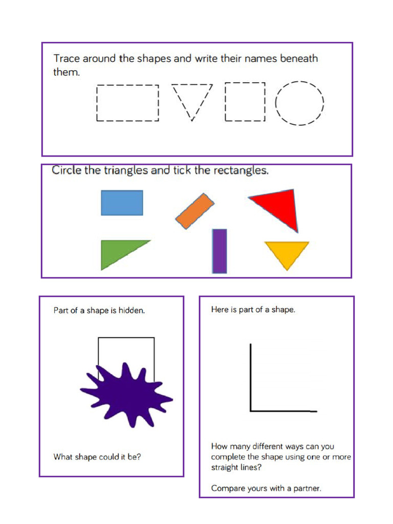 Maths Wed 2D Shape Challenges | PDF