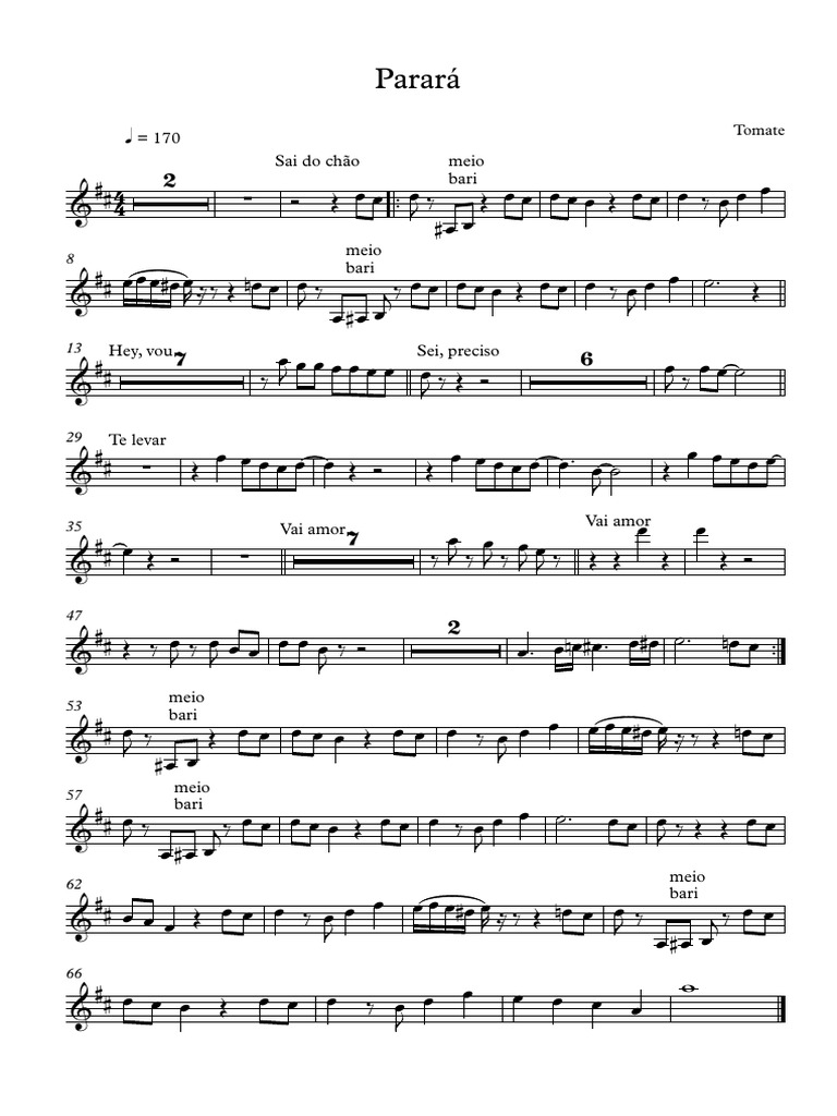 Parará - Partitura Completa | PDF