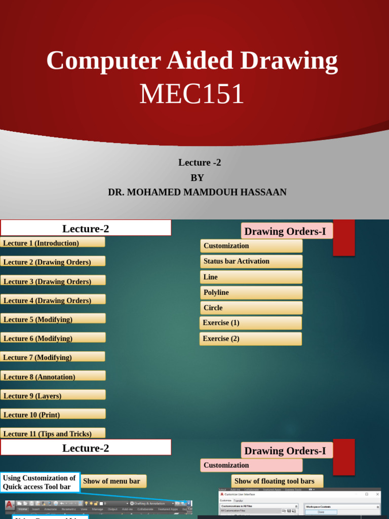 MEC151 - Computer Aided Drawing, Lecture 2, Update | PDF | Software ...