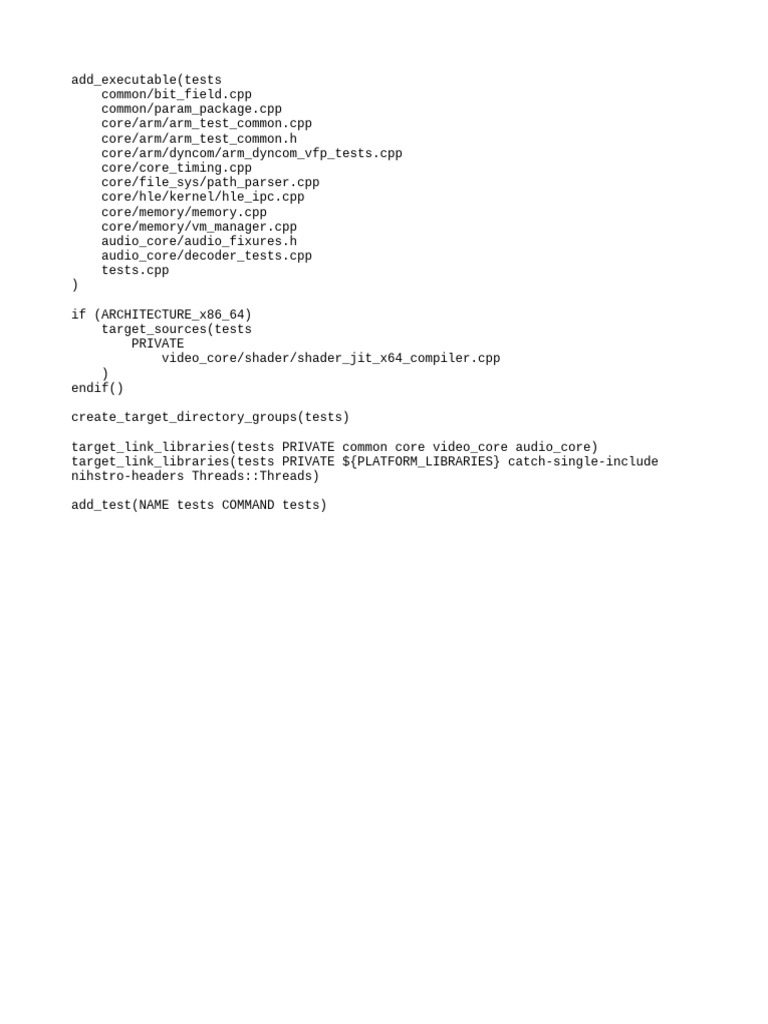 C++ Test Suite Build Configuration | PDF