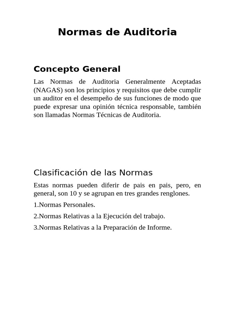 Normas de Auditoría: Guía Completa | PDF | Auditoría | Contralor