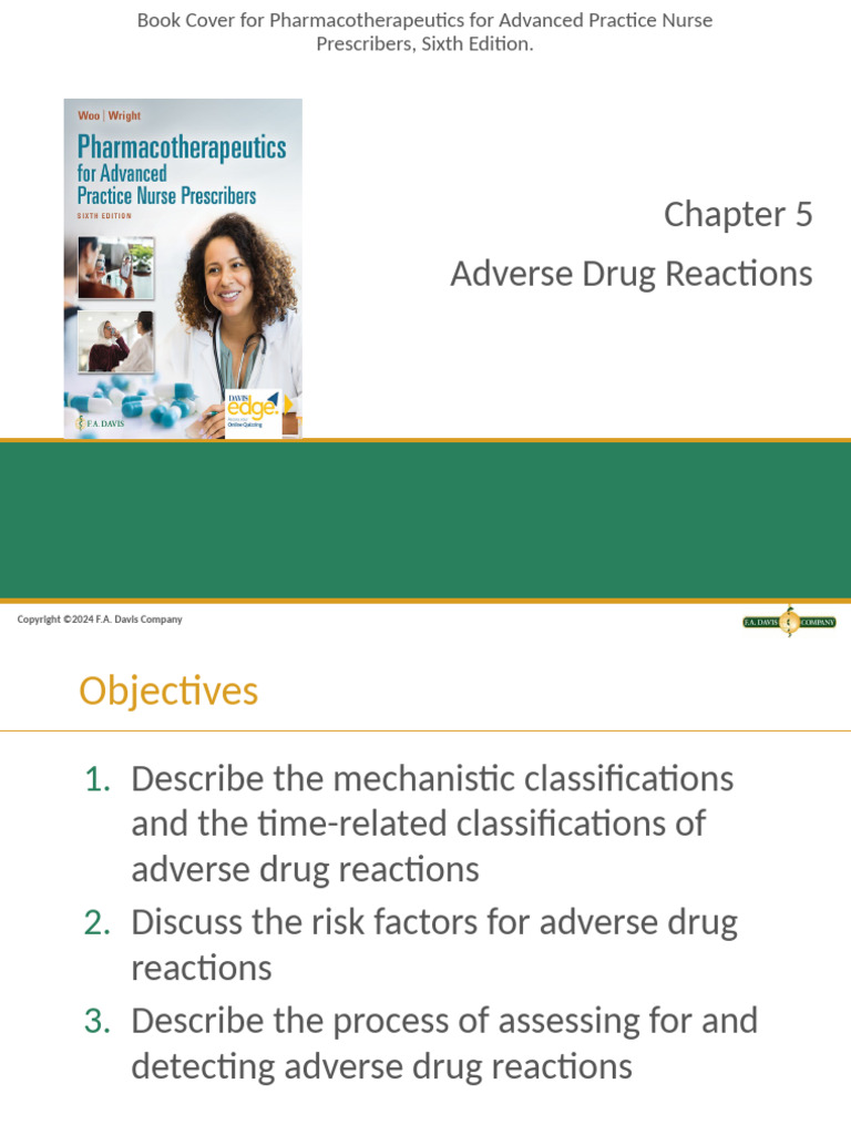 Chapter 5 Adverse Drug Reactions | PDF | Pharmacology | Medical Specialties