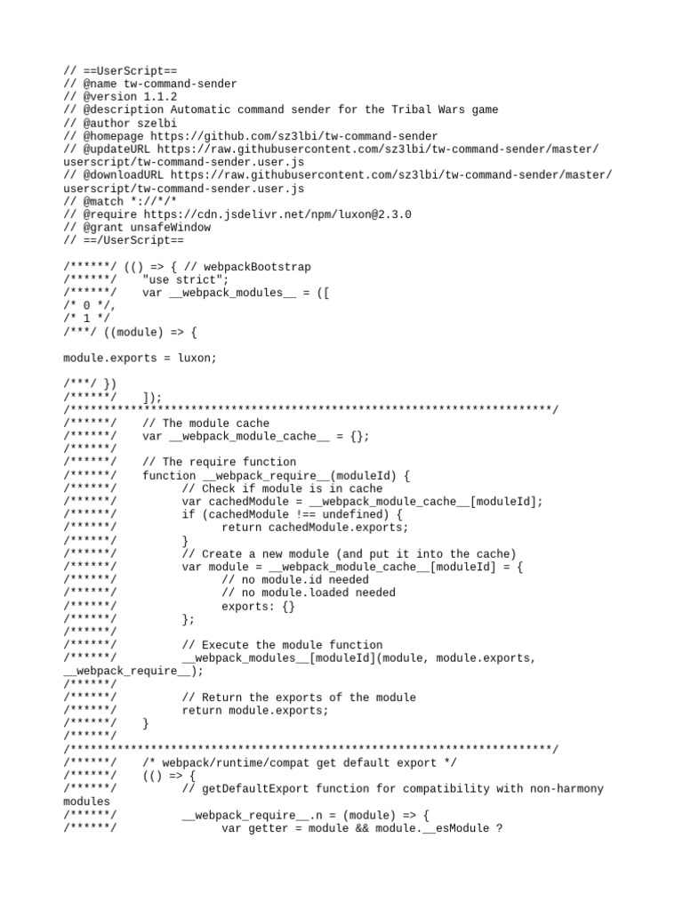 TW Command Sender Script Overview | PDF | Computer Science | Object ...