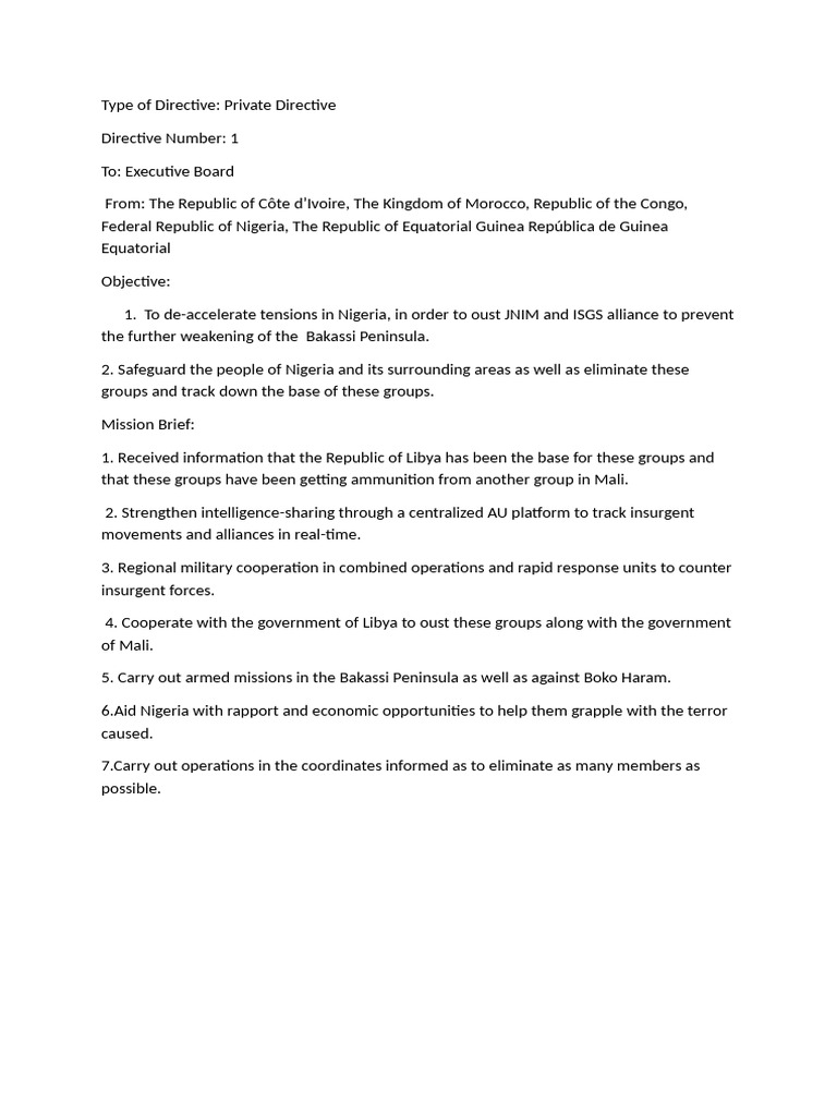 Private Directive-Mun | PDF