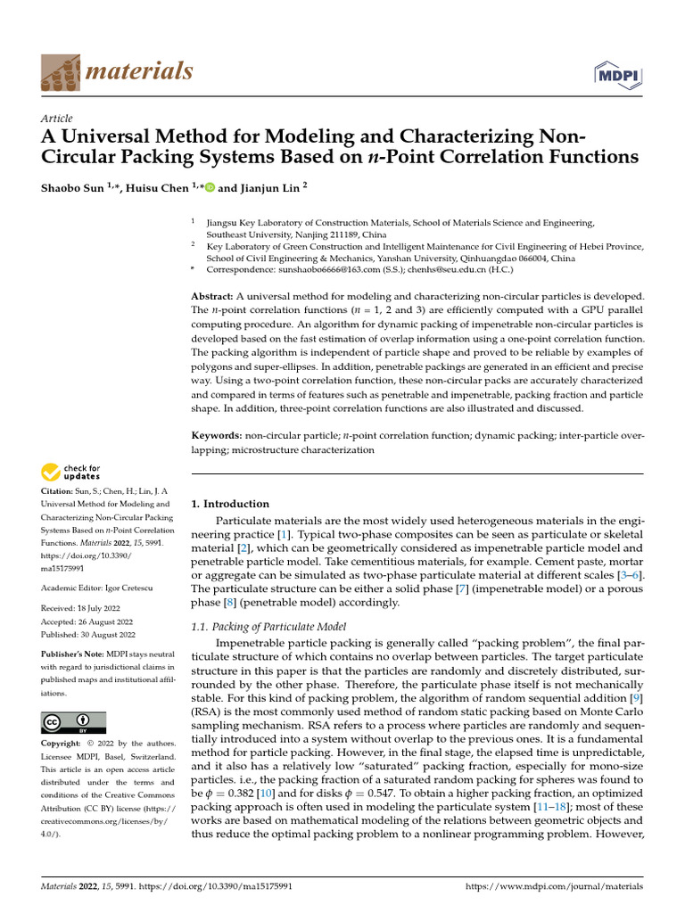 A UniversalMethod Formodeling and Characterizing Non - Circular Packing ...