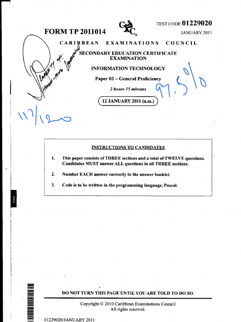 2011 Csec Jan | PDF