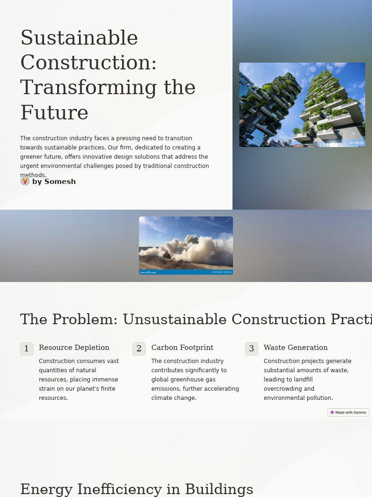 Sustainable Construction Transforming the Future | PDF | Solar Power ...
