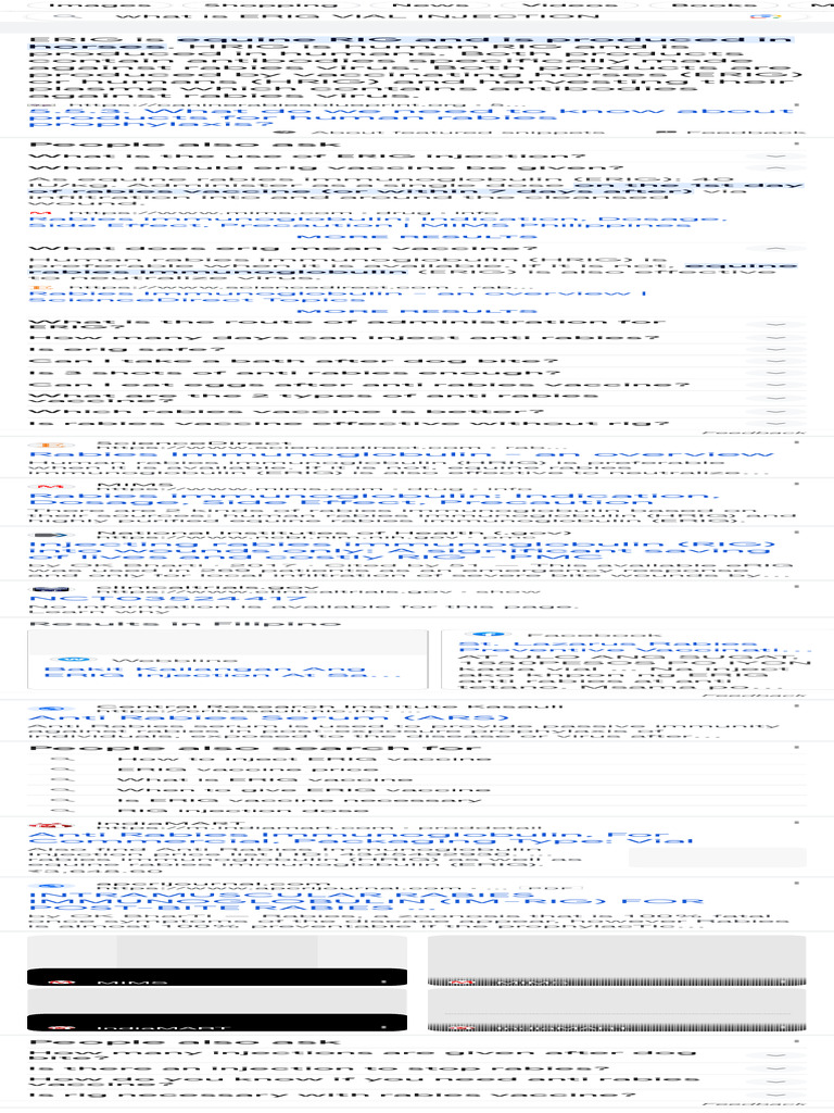 Understanding ERIG for Rabies Treatment | PDF | Rabies | Vaccines