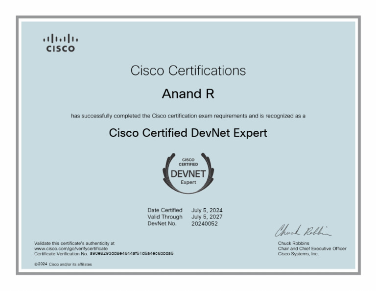 Cisco DevNet Expert Certification Details | PDF