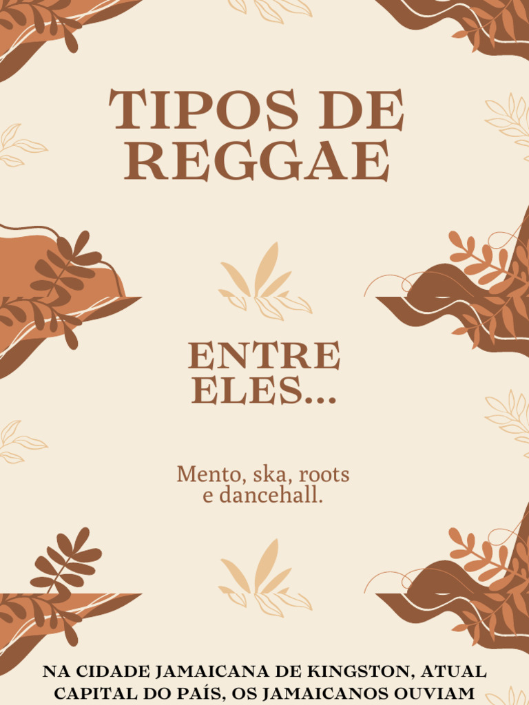 Tipos de Reggae: Mento, Ska e Dancehall | PDF