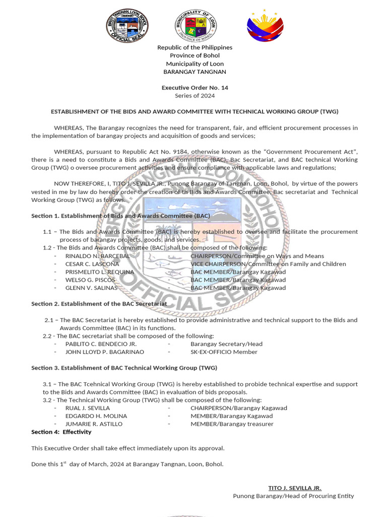 14-2024-BAC DESIGNATION | PDF | Governance | Justice