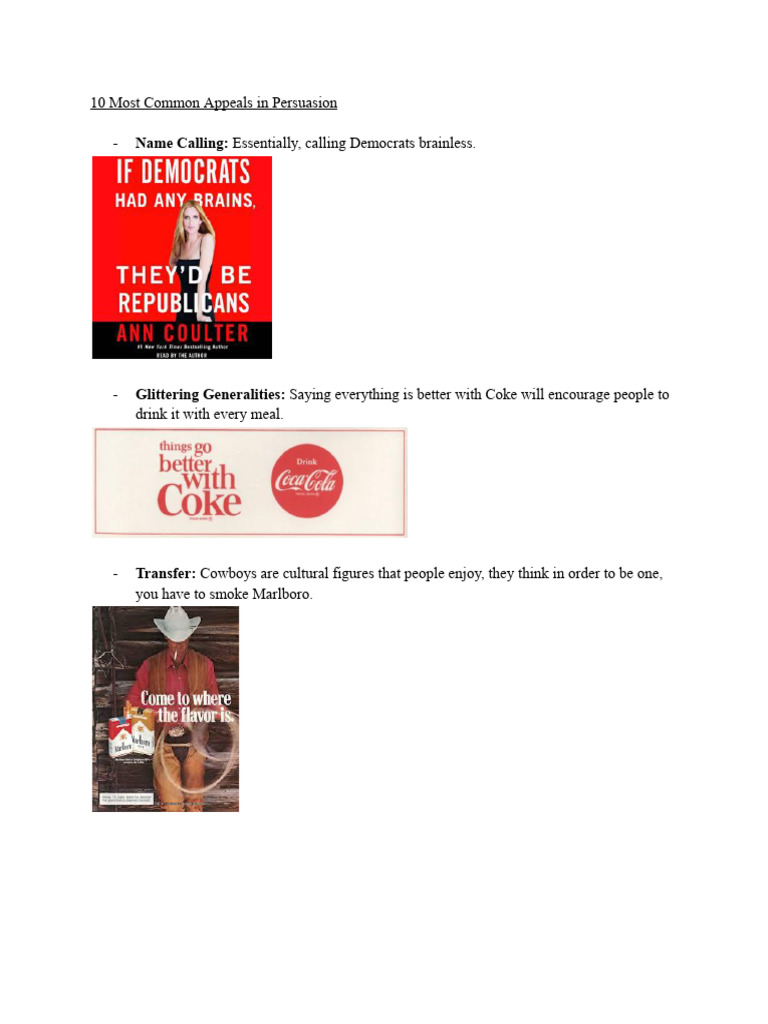 Top 10 Persuasion Appeals Explained | PDF