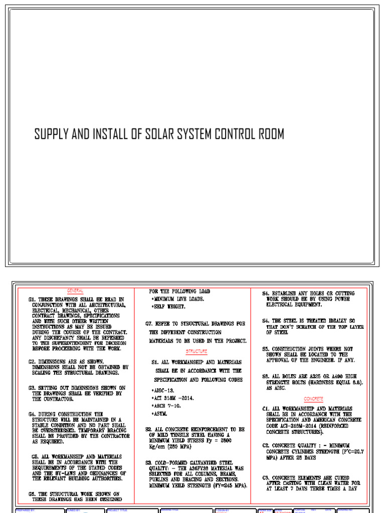 Solar System Control Room Design | PDF | Concrete | Mechanical Engineering