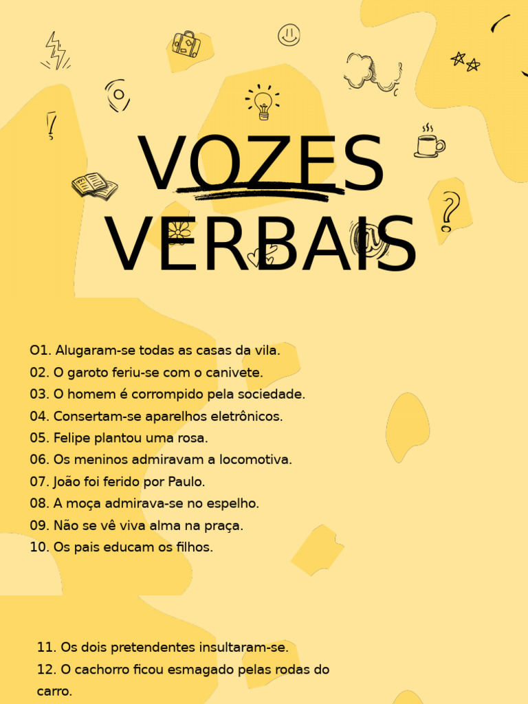 Exemplos de Vozes Verbais em Português | PDF