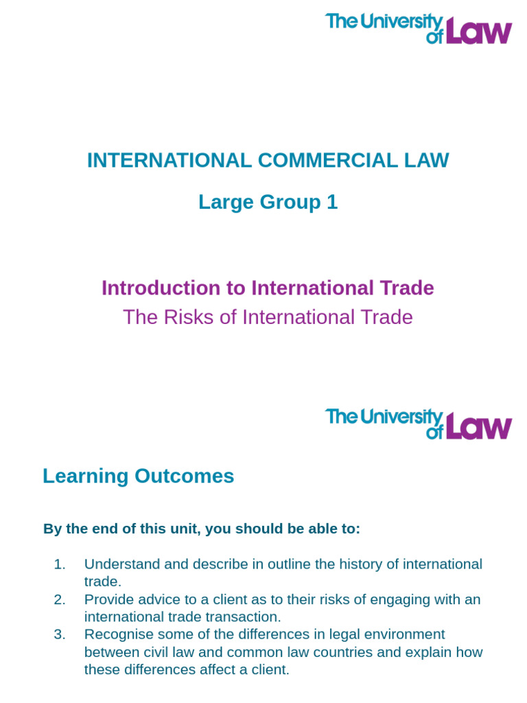 International Trade Risks Guide | PDF | International Trade | Trade