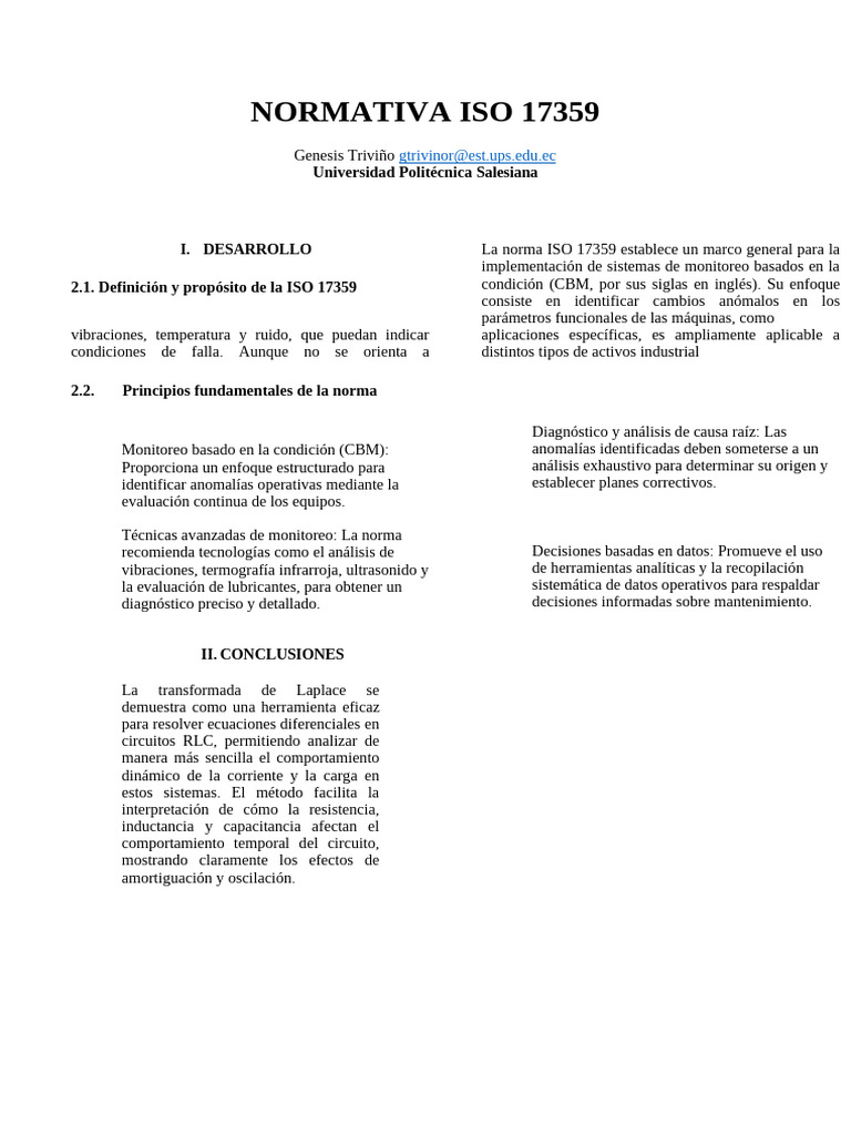 Normativa ISO 17359: Monitoreo CBM | PDF | Red eléctrica