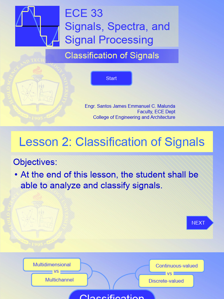 ECE 33 m1 Lesson 2 | PDF | Discrete Time And Continuous Time | Digital ...