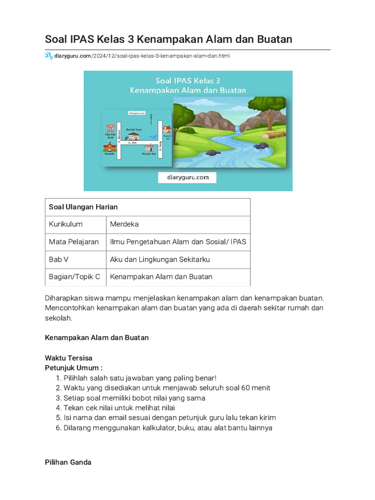 Mengenal Kenampakan Alam dan Buatan: Keindahan di Sekitar Kita!