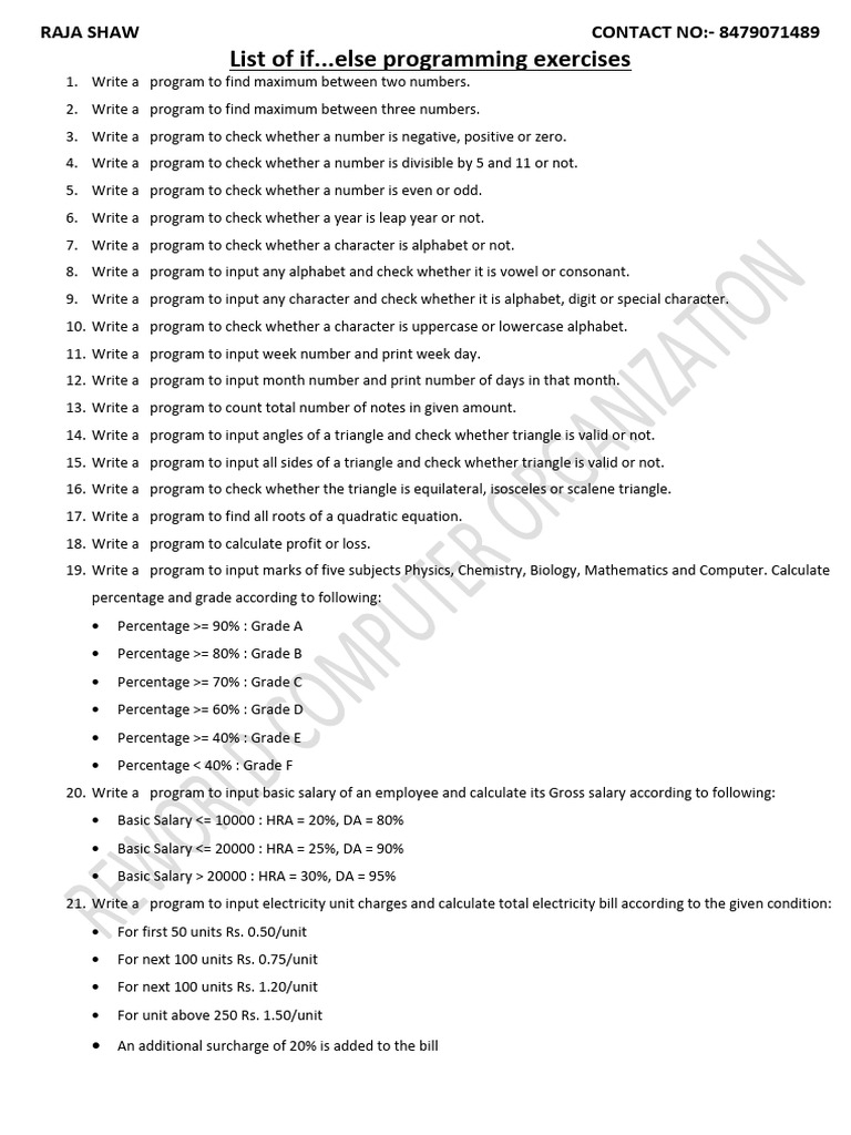2 If Statement Pdf Numbers Triangle
