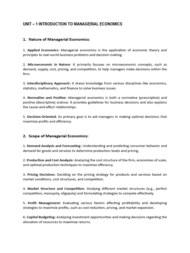 Introduction to Managerial Economics | PDF | Demand | Economics