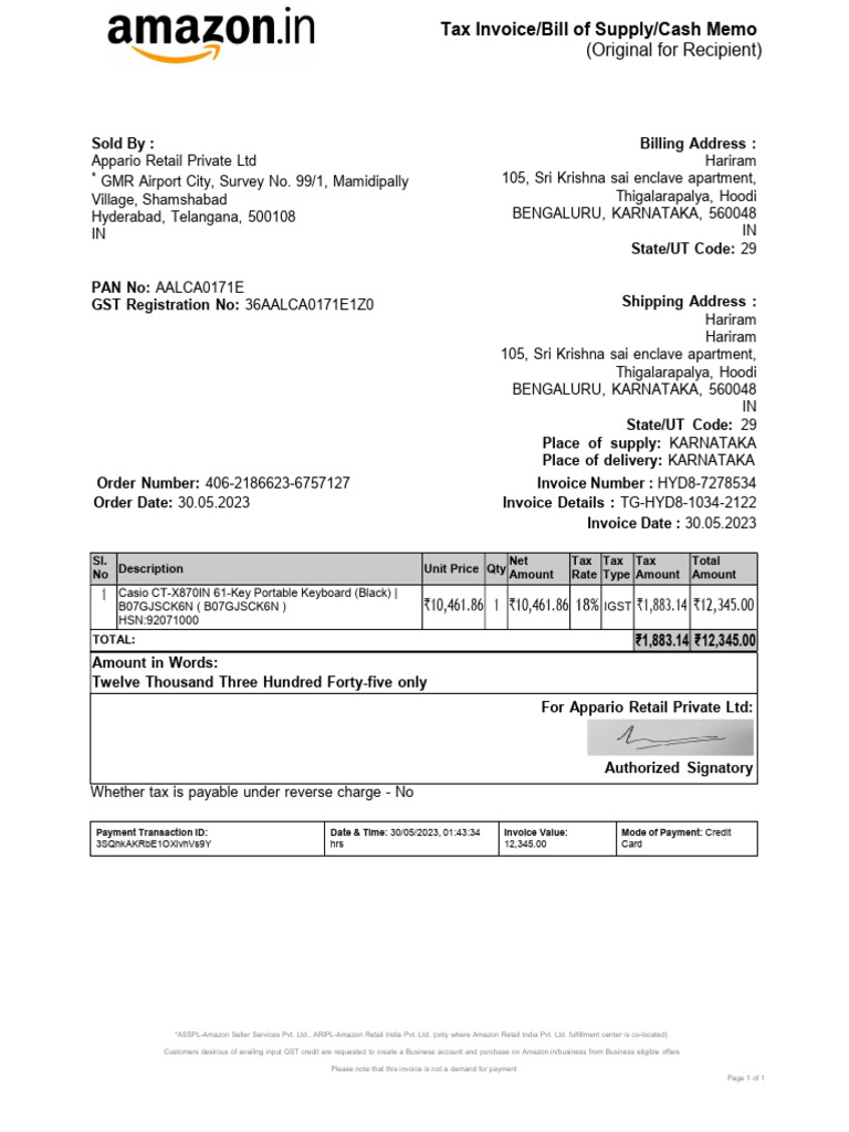 Amazon_Invoice | PDF | Invoice | Government Finances