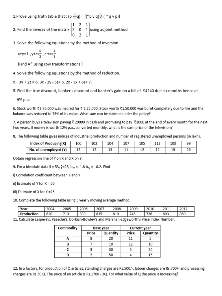 Question Bank Board 24-25 | PDF | Applied Mathematics
