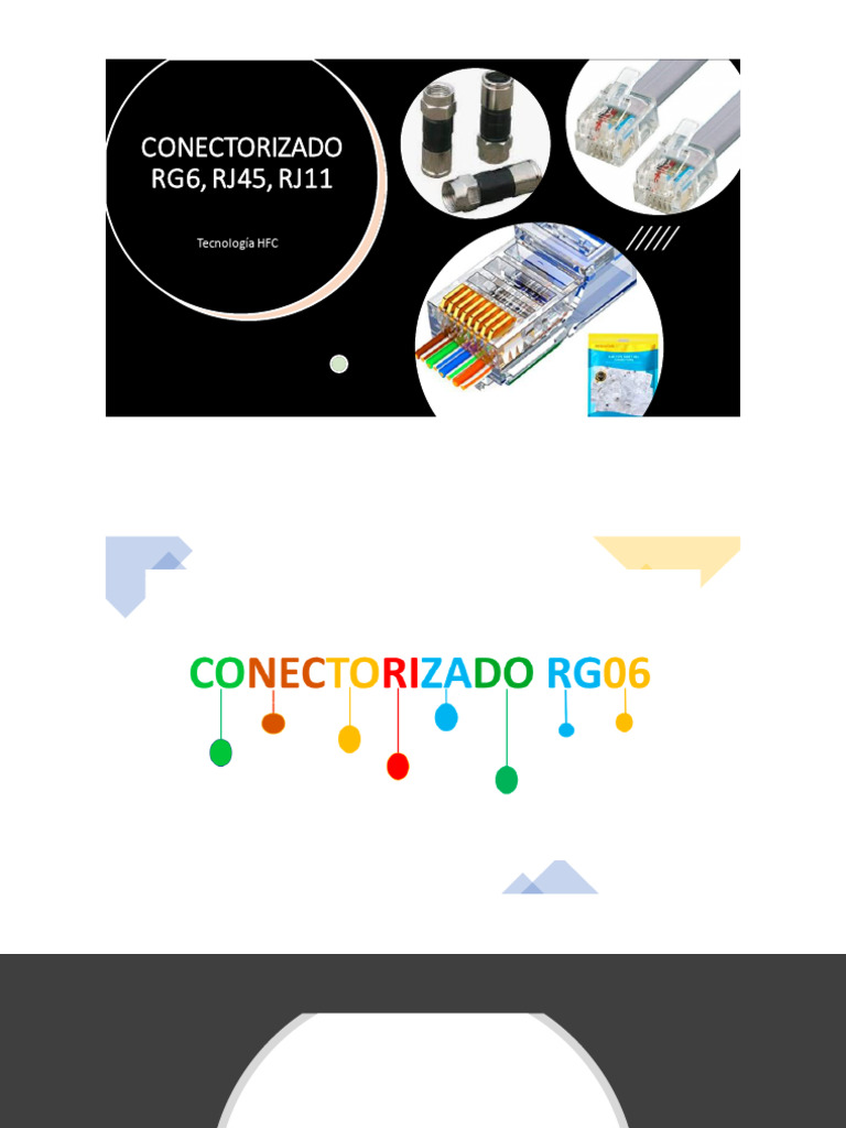 Conectorizado RG6 y RJ45: Guía Práctica | PDF | Conector eléctrico ...