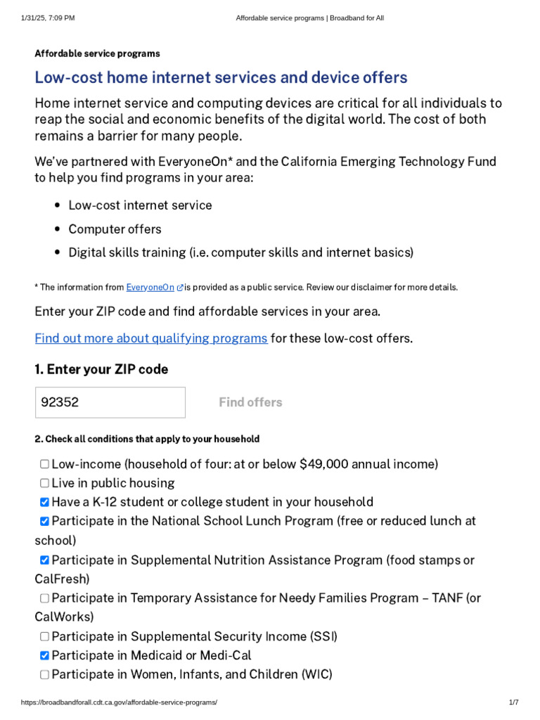 Affordable Internet and Device Programs | PDF | Economy Of The United ...