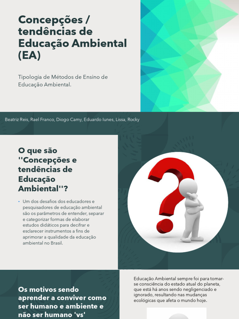 Métodos de Ensino em Educação Ambiental | PDF | Movimento ambientalista ...