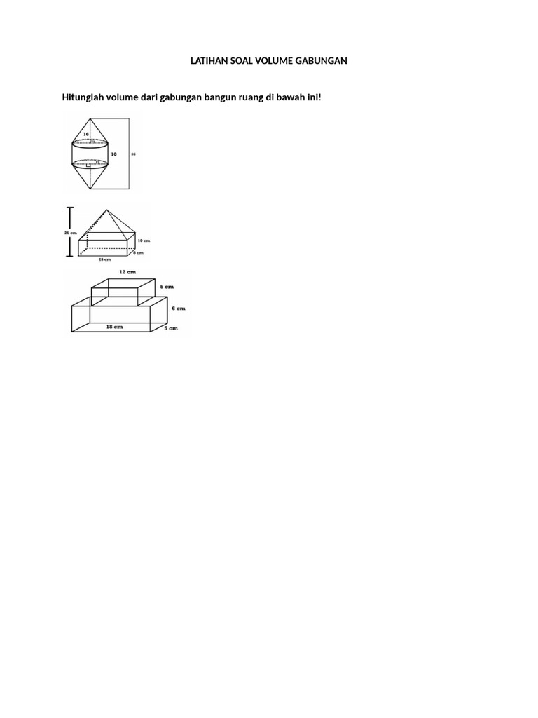 Latihan soal volume gabungan pdf