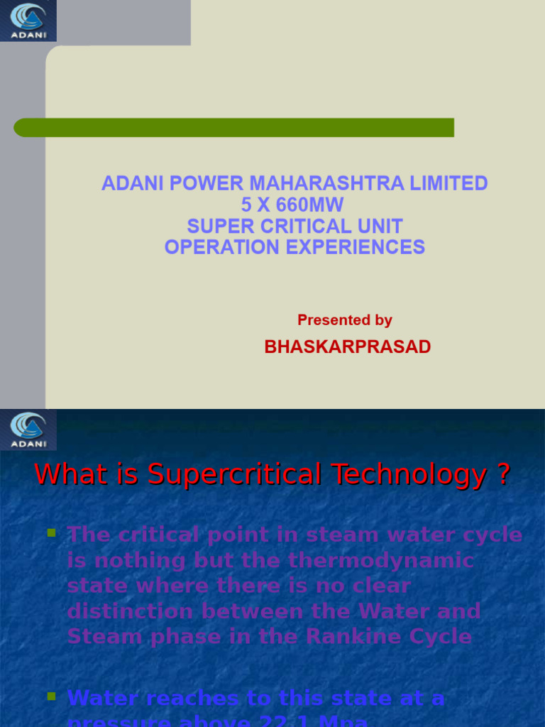 Supercritical Boiler Operation Insights | PDF | Boiler | Steam