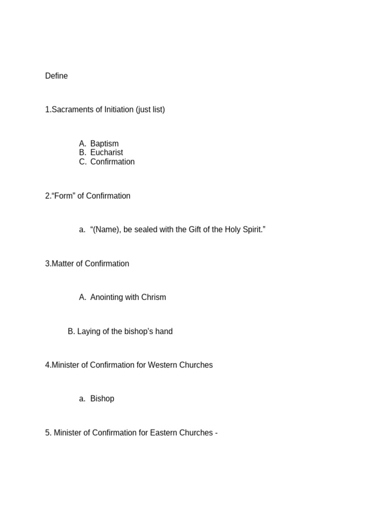 Confirmation Quiz Printable Guide | PDF