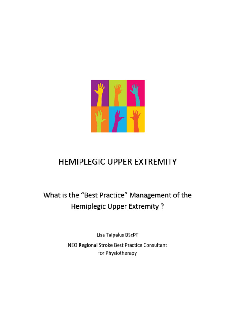 Hemiplegia Management | PDF | Shoulder | Anatomical Terms Of Motion