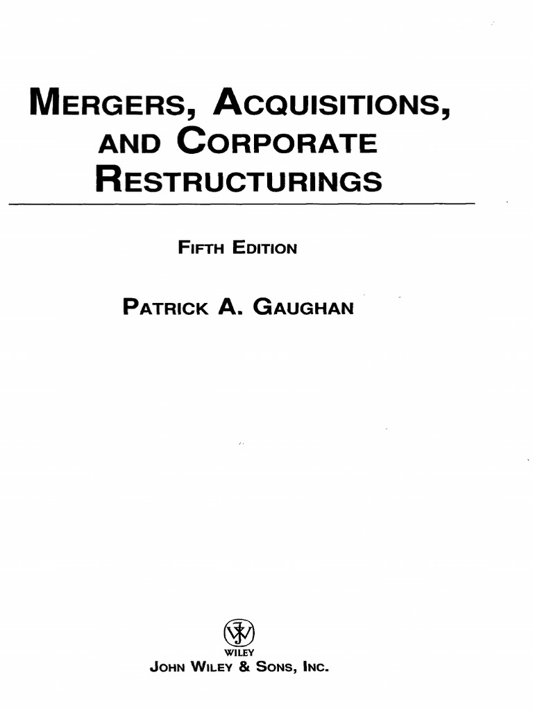 Mergers & Acquisitions Guide: 5th Edition | PDF | Mergers And ...