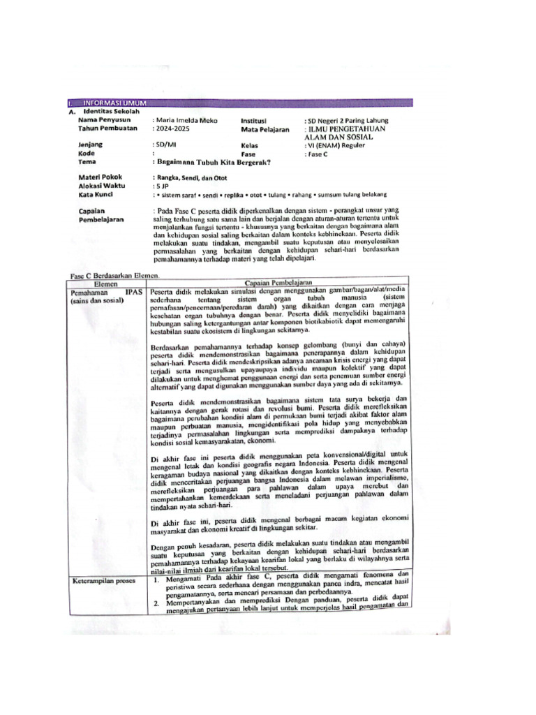 Modul Ajar Kelas Vi Pdf