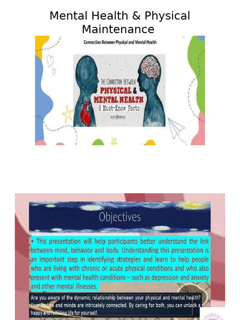 Mental Health and Physical Wellness Guide | PDF